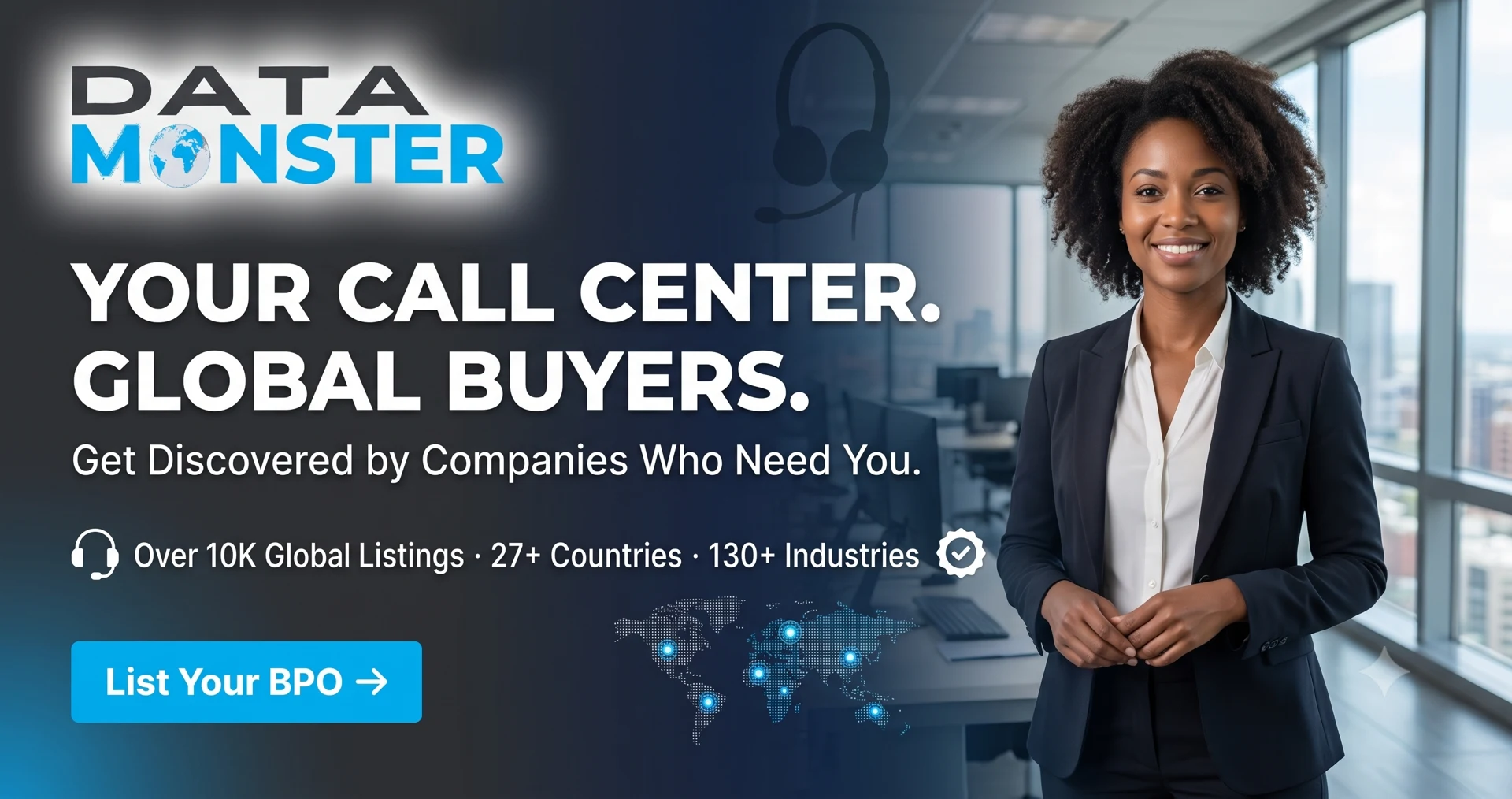 List Your Call Center or BPO Services on Data Monster — global buyer marketplace