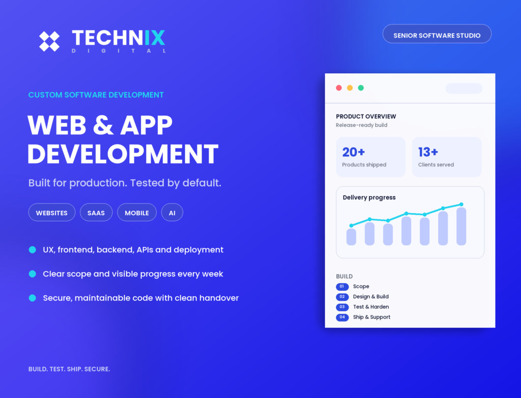 Technix Web App Development Listing