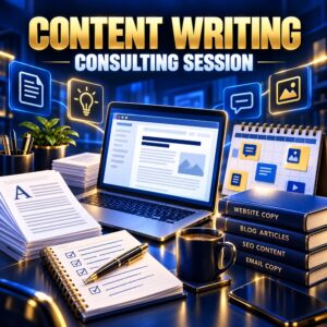 Content writing consulting with website copy and editorial calendar