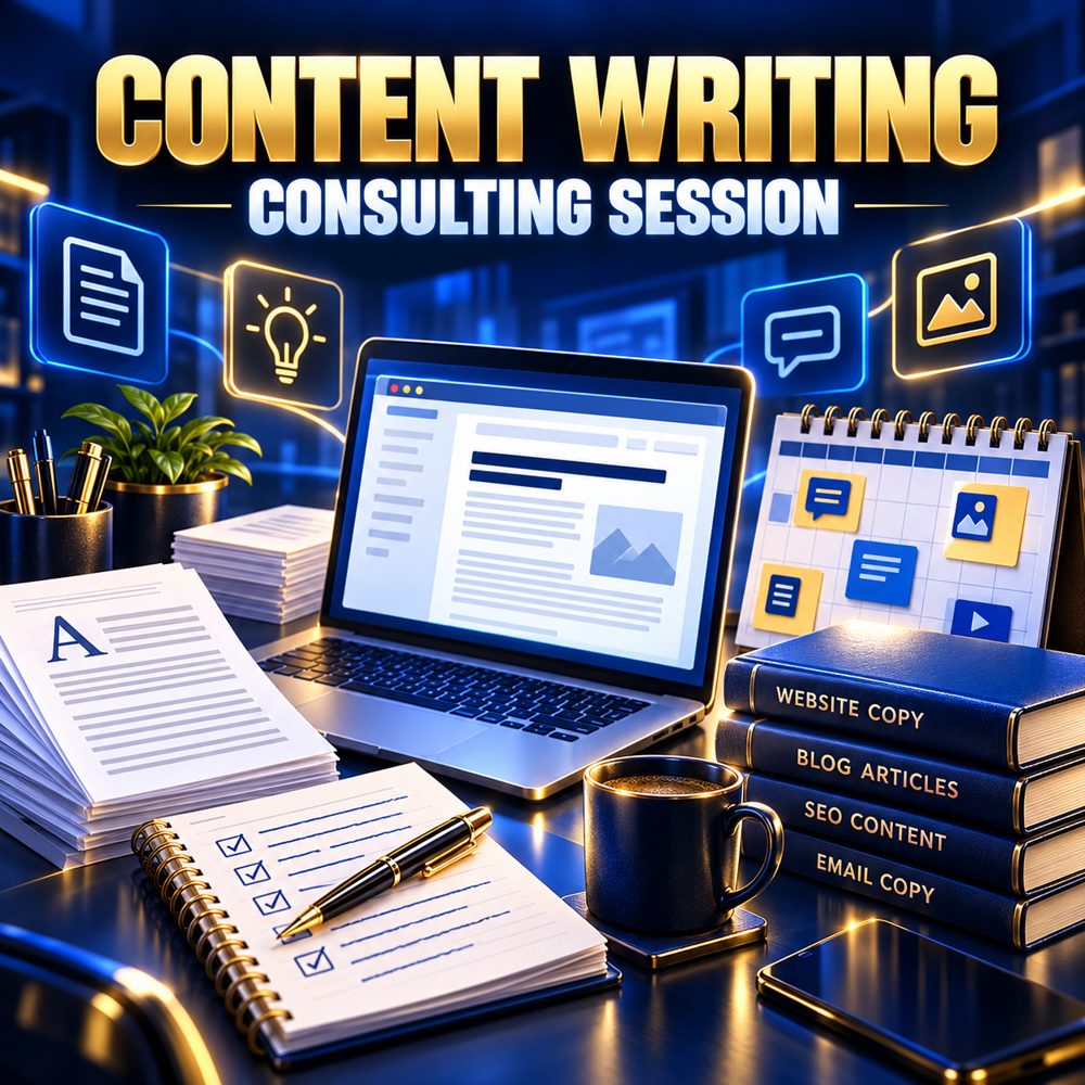Content writing consulting with website copy and editorial calendar