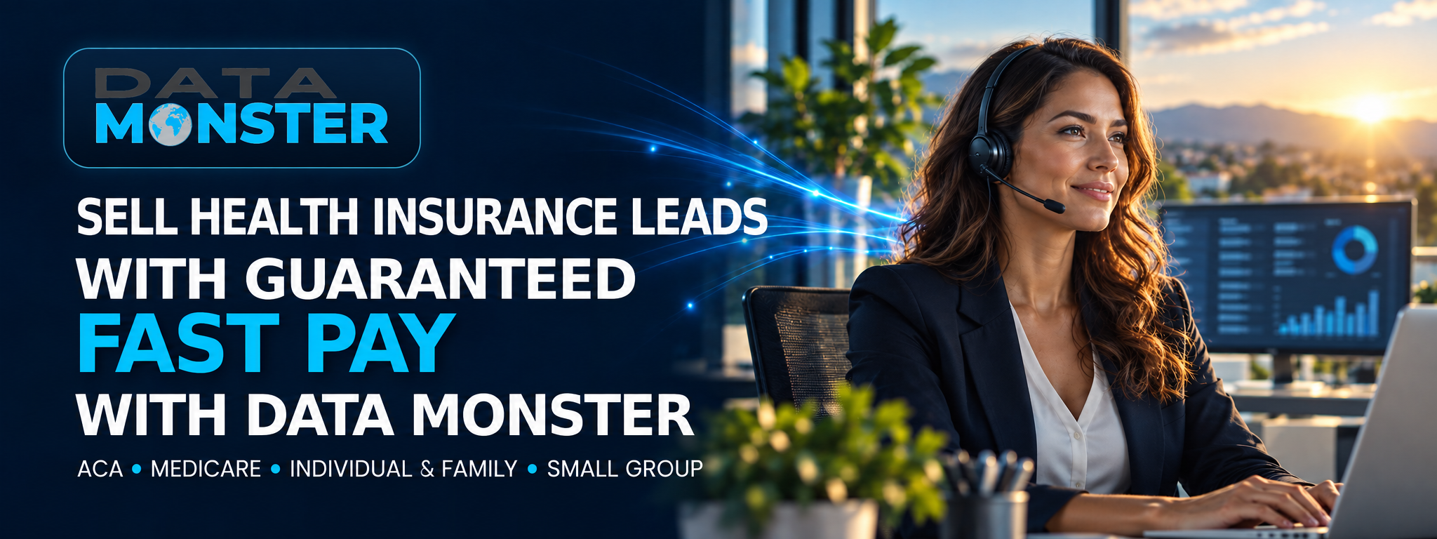 Sell health insurance leads with guaranteed fast pay with Data Monster