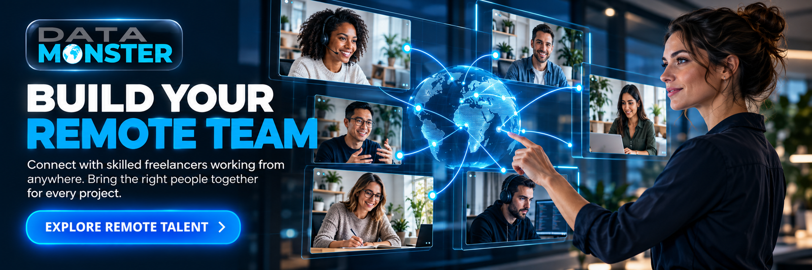 Hire a remote worker on Data Monster