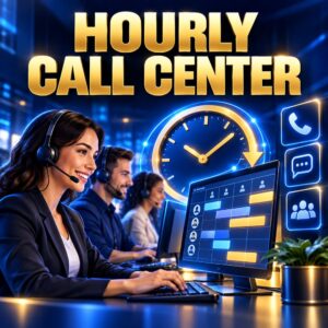 hourly call center service illustration