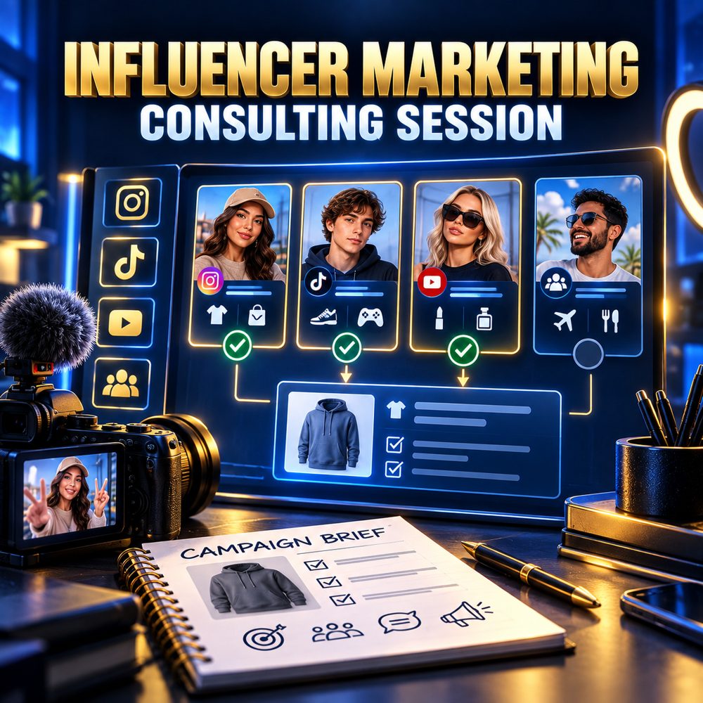 Influencer marketing consulting with creator selection and campaign brief