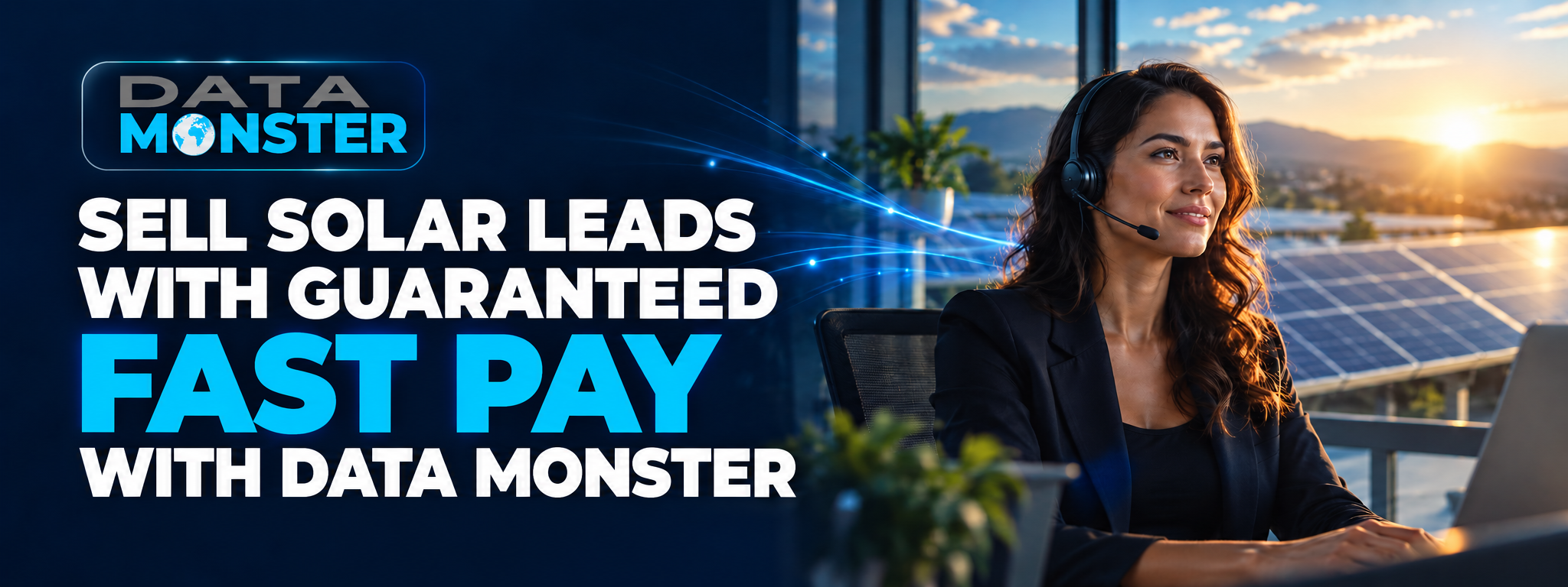 Sell solar leads with guaranteed fast pay with Data Monster