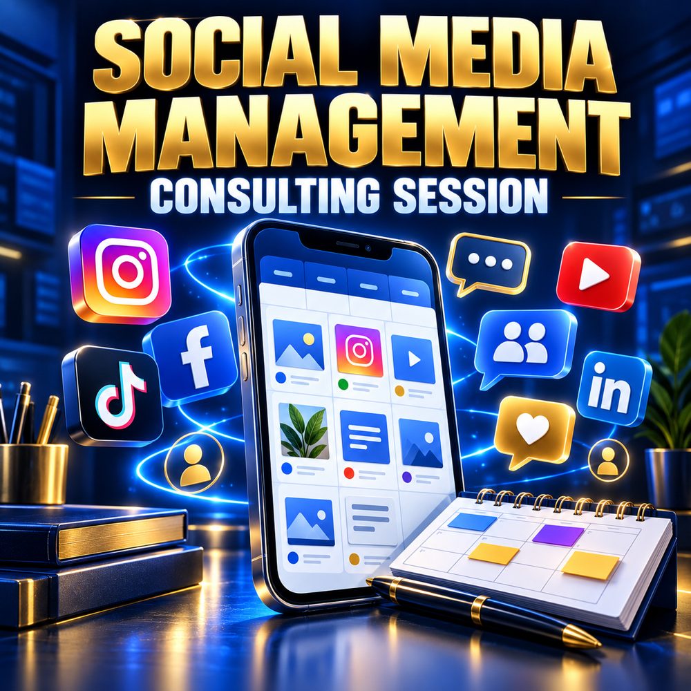 Social media management consulting with a content calendar and social channels
