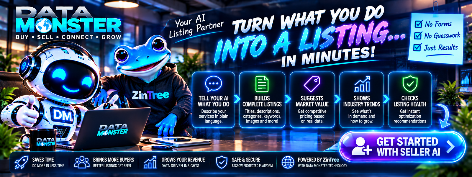 Build your listing with AI on Data Monster