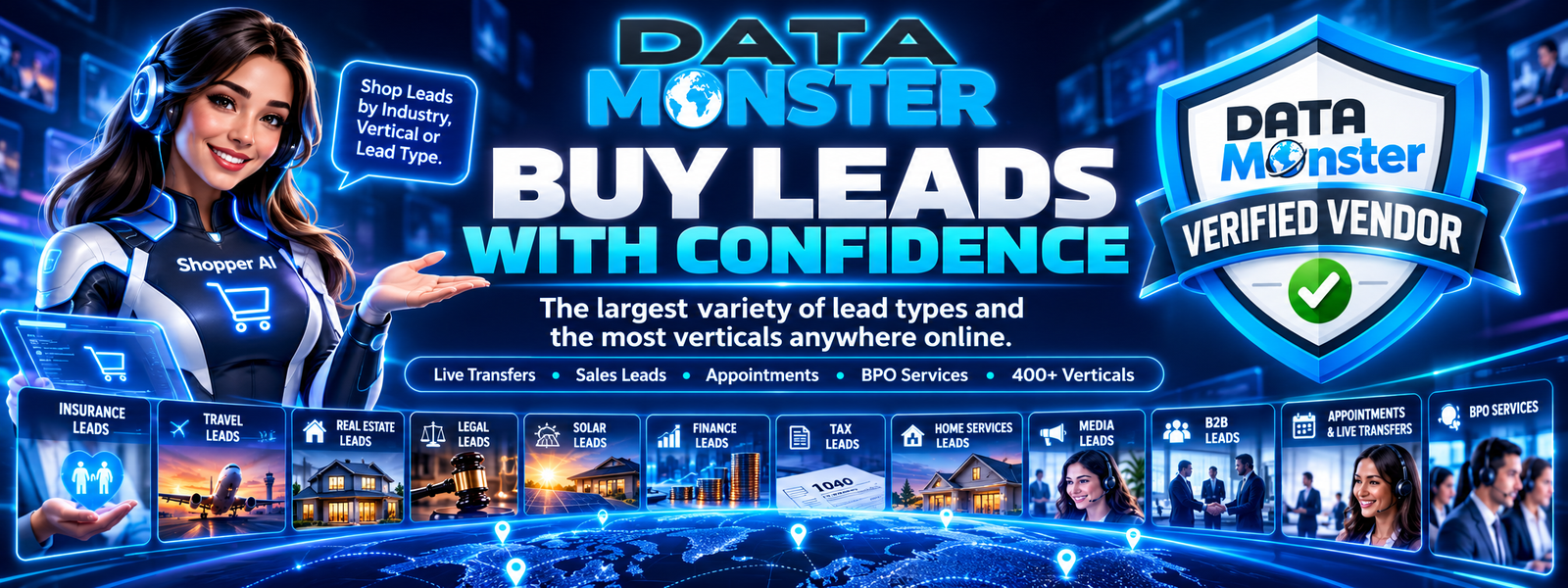 Buy leads with confidence on Data Monster: verified sellers, protected transactions